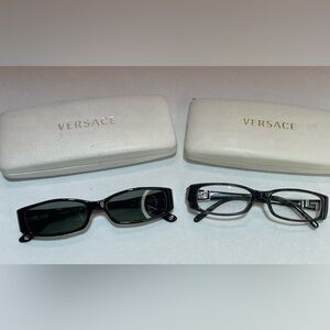 2 pair Versace eye glass frames W/prescription lens